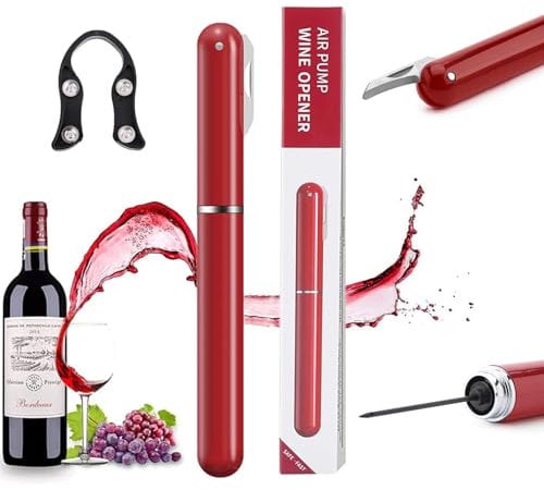 Tire-Bouchon à Pression d'Air 2 en 1 Avec Coupe-Capsule - Cork Pops Pour les Amateurs de Vin