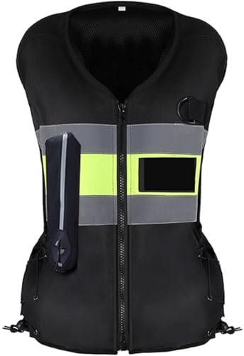 Racing Airbag Weste, Motorrad Airbag Weste, Radfahren Warnweste Airbag Weste, Fahrrad Airbag Airbag Weste Motorrad Für Motorräder, Fahrräder, Reiten, Skifahren B,XXL