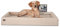 SABRO KUDDE Orthopädisches Hundebett – Martin Rütter – Hochwertiges Kunstleder – Waschbar & Wasserabweisend – Ergonomisch – Premium Haustierzubehör für Mittelgrosse, Grosse Hunde XL in Beige