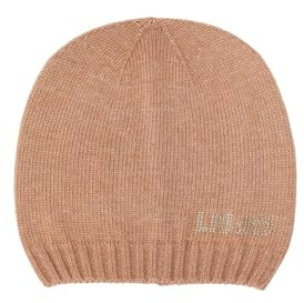 LIU JO Mütze mit Logo und Strass, 00070 Kamel, One size