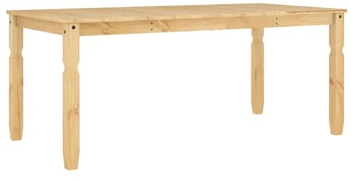 Corona Table de balcon, table basse, console de jeu, table à manger, 180 x 90 x 75 cm, en pin massif, pour balcon, salle de conférence, bureau, cuisine