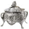 ASHSDI Schmuckaufbewahrung Silber Metall Vintage Ohrringe Ringe Und Halsketten Schmuck Organizer Box Zinklegierung High-End Fine Jewelry Trinket Box. Schmuckschatulle Schmuckschrank(8.5X7.8X9CM)