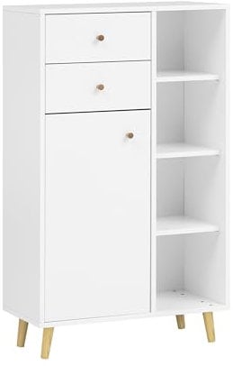 Schildmeyer Bjarne Highboard 158500, weiß matt, 60,2 x 33 x 113,4 cm