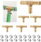 ASOFTY 6 Stück T - Schlauchverbinder, T Förmige Messing Schlauchtülle mit 18 Schellen, T Messing Verbindungsstück, Schlauchverschraubung, Messing Verbindungsschlauch (10MM)