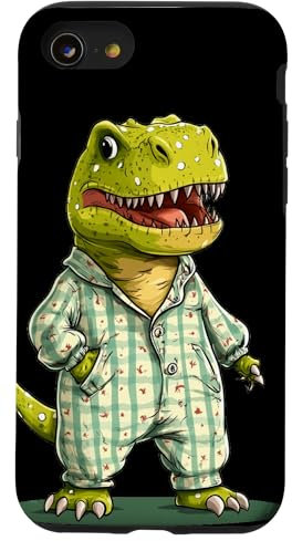 Bedtime Roars with this Funny Pajama Dinosaur Case for iPhone SE (2020) / 7 / 8
