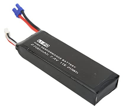 7.4V Lipo BatteryRC 7.4V Lipo Battery Black 10C 2700mAh Female EC2 Plug Stable Accurate RC Drone Lipo Battery for Repair Replacement Is Designed H501S Dr.4V Lipo Battery2700mAh