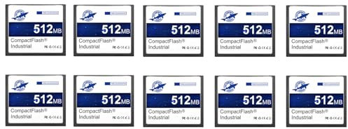 Dogfish 10 Pack 512MB Compact Flash Memory Card Hochleistungsfähige Industrie CF Typ I Karte FAT16 für Industrieausrüstung und Vintage-Digitalkameras