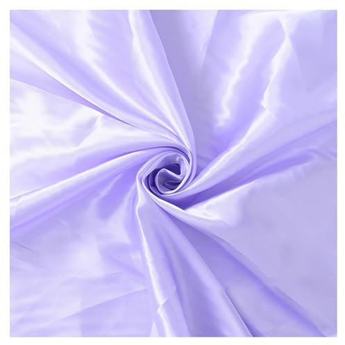 BrightGlow Tessuto di raso al metro, in finta seta, per cucire, tessuto di raso lucido, tessuto decorativo per vestiti, fai da te, colore viola scuro, 300 x 150 cm