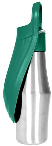 JIEBWCHA Acier Inoxydable 304 Promenade Gourde Chien avec Gamelle Pliable 750 ML Bouteille d'eau Portable pour Chiens Facile À Transporter Accessoires pour Animaux pour Les Voyages, Les Sorties