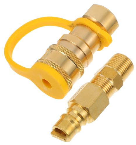 Toddmomy Schnellkupplung für Schlauch mit Männlichem Gasstecker Robuste Verbindung für Gasgrills Öfen Langlebig und Einfach zu Verwenden Kompatibel mit Standard-gasanschlüssen