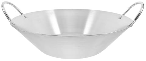 MOLUCKFU Poêle de Cuisson en Acier Inoxydable, Fond Plat, Double Poignée