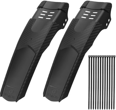 HENGBIRD Guardabarros Bicicleta Set 2 Piezas – Guardabarros MTB Delantero Trasero 20 24 26 29 Pulgadas, Guardabarros Bicicleta Carretera Gravel, Kit Guardabarros Bicicleta Montaje Rápido PP Resistente
