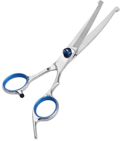 Jorzer Gebogene Hundepflegeschere, Edelstahl-Haustierpflegeschere, professionelle Haarschere für Hunde, Katzen und Haustiere, Gebogene Haustierpflegeschere, Hundetrimmschere, Hundehaarschere.