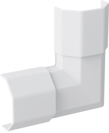 LogiLink Kabelkanal-Gelenk Winkel 90°, ABS, 33x33x18mm, zur Befestigung an der Wand, streichbar, einfache Montage