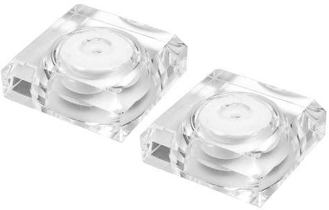WESIEVYA Lámpara Decorativa de Cristal LED Creativa para Jarrón, 2 Piezas | Base Cambio de Color, Iluminación Ambiental, para Museos y Vitrinas, Blanco Cristal