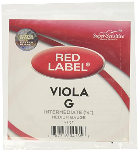 Super Sensitive Red Label Viola G String 14 Intermediate