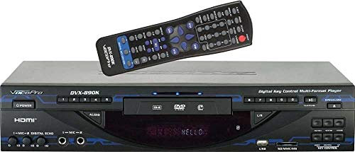 VocoPro DVX-890K DVX-890K DVD/DivX-Player mit USB, SD und HDMI, digitaler Tastensteuerung, Schwarz