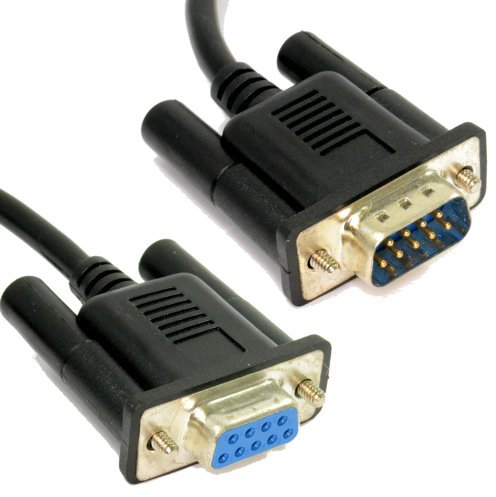 kenable Serial RS232 Extension Cable DB9M to F 9 pin Male to Female 1m Black