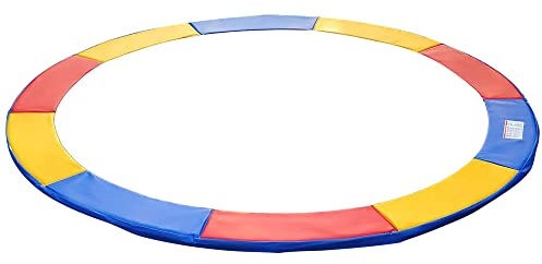 HOMCOM Coussin de Protection pour Trampoline de Remplacement Ø 244 cm bâche à Ressorts pour Trampoline résistant aux Rayons UV, Anti déchirure Bleu