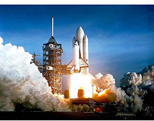 Wee Blue Coo Space 1981 Shuttle Launch Number One Columbia Nasa Art Print Poster Wall Decor Kunstdruck Poster Wand-Dekor-12X16 Zoll