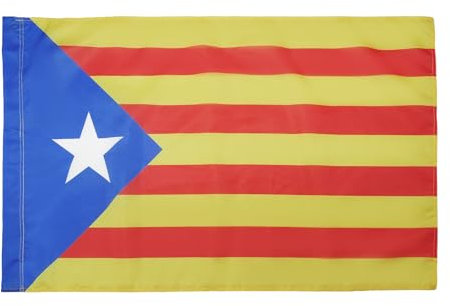 AZ FLAG Bandera de CATALUÑA ESTELADA BLAVA 150x90cm para Palo - Bandera CATALANA INDEPENDENTISTA – Catalunya 90 x 150 cm