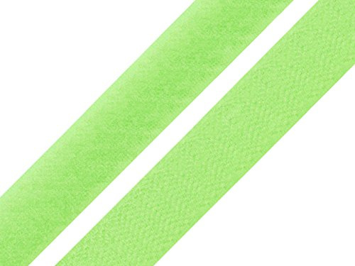 15 Meter Klettverschluss Limette 20 mm zum Aufnähen, Haken- und Flauschband