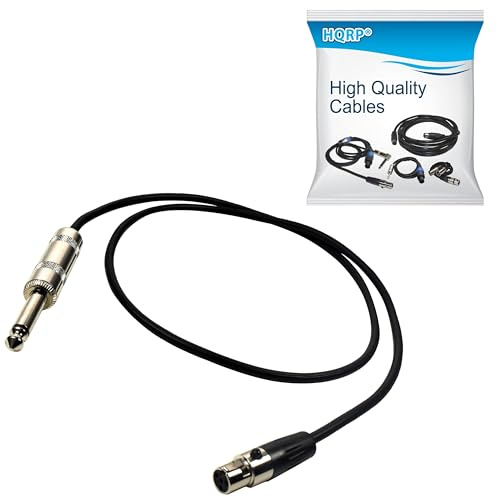 HQRP 4-Pin Mini Connector (TA4F) to 1/4-Inch Connector Instrument Cable for Shure BLX/FP/SLX/ULX-S/UHF-R/Axient Wireless Systems plus Coaster