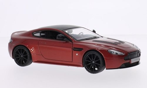 Aston Martin V12 Vantage S, metallic-rot/schwarz, Modellauto, Fertigmodell, Motormax 1:24