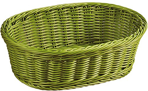 Kesper 19825 Brot- Obstkorb oval, 29,5 x 23 x 9,5 cm, olive