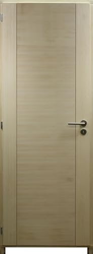 GD MENUISERIES Bloc-Porte Interieur 1 Panneau en Paulownia, Largeur 83 CM POUSSANT Droite