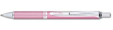 EnerGel Alloy RT Retractable Liquid Gel Pen, .7mm, Pink Barrel, Black Ink