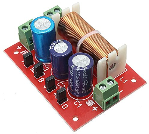 winwill 2Pcs Ajustable Höhen/Bass Frequenzteiler 2-Wege Lautsprecher Audio Crossover Filter