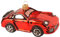Impuls Christbaumschmuck Figuren Glas Transport Fahrzeuge Auto Toy-car 9cm