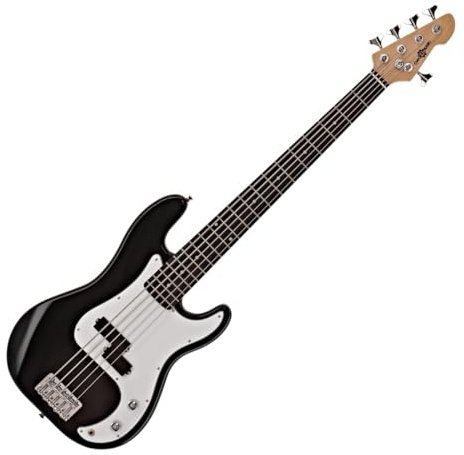 Guitare Basse LA 5 Cordes par Gear4music, Noir