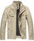 Wantdo Giubbotto da Uomo a Vento Stand Collo Giacca Casual in Cotone Militare Classica Giaccone Tempo Libero Outdoor Cachi S-1