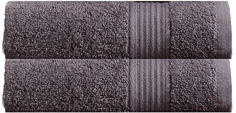 Olivia Rocco Egyptian Cotton Towels Home Bathroom Towel Set Bale Fade Resistant 500gsm Home Collection Bales Bath Sets, 2 Hand Towels Charcoal