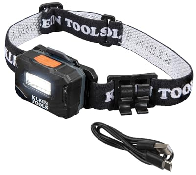 Rechargeable Light Array LED Headlamp, Adjustable Fabric Strap with Maker/Pencil Holder, 260 Lumen, All-Day Runtime, Klein Tools 56049