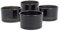 Creativery Teelichtgläser klein 51x33 mm Set 4 Stück Teelichthalter Glas Farbauswahl: schwarz 030