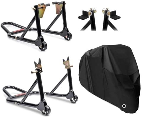 Set MA1 Motorradheber/Montageständer Set + Abdeckplane XL sw