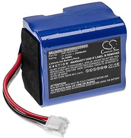 vhbw Batería Compatible con Philips SpeedPro FC6721/01, FC6723, FC6723/01, FC6722, FC6721, FC6722/01 aspiradora (2500 mAh, 21,6 V, Li-Ion)