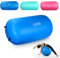 KAKASA Aufblasbare Gymnastik Air Roll, Aufblasbare Luft Rollen, Air Roller, Gymnastikrolle, Ausbildung Gleichgewicht Air Barrel, Yoga Roll, PVC Zylinder Übung Spalte Heimgebrauch (120x75cm, Blau)