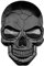 ECSiNG 3D Metall Aufkleber Schädel Punisher Fahrzeug Aufkleber Wasserdicht Dekoration Logo Cranium Emblem Abzeichen Aufkleber für Auto LKW Motorrad Kühlschrank Computer Tür Titan Schwarz