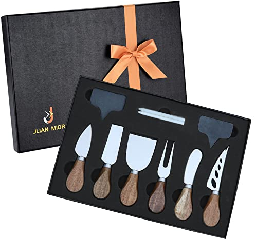 Große exquisite 12-teilige komplette Käsemesser-Set-Kollektion, Käsemarker für Wurstbrett, schwarze Käseetiketten, Tafel für Essen, Abendessen, Hochzeit, Geburtstagsfeiern (fertiges Geschenk)