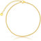 Made by Nami Edelstahl Damen Fußkettchen mit starkem Karabiner-Verschluss - verschiedene Designs - Frauen Fußkette Gold - Mädchen Fußschmuck - Geschenk für Sie (Gold Plain)