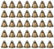GGISUI 35 Piezas Campana pequeña Vintage Bronce Mini Campana 38x35mm Campana de Bronce para Llavero Campana, Bricolaje, Decoraciones, Navidad, Boda, Joyería, Campana y Perro