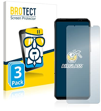 BROTECT Schutzglas für ASUS ROG Phone 6D Ultimate | 3 Stück Transparenter Displayschutz Made in Germany Schutzfolie Panzer Folie Glas 9H Anti-Fingerprint Einfache Montage Clear