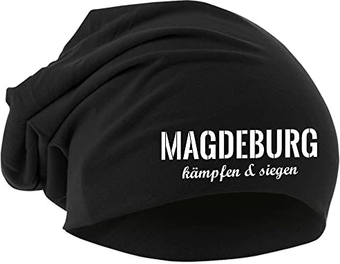 Magdeburg Kämpfen & Siegen Mütze | Fussball Ultras Sport Unisex Beanie | Schwarz