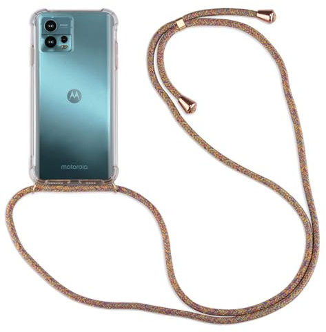 betterfon Hülle Kompatibel mit Motorola Moto G72 | Handykette Smartphone Halskette Hülle mit Band | Handyhülle mit Kordel zum Umhängen Kompatibel für Moto G72 | Rainbow
