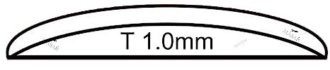 masar Dicke 0,8 mm bis 2,0 mm – Uhrengläser – Mineral, rund, gewölbt – hergestellt in Japan – 1 Stück, Mineral Domed H 1,0 mm – 1 Stück, Ø 33.8mm