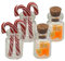 Wichtel Zubehör Mini Flaschen mit Zuckerstangen Orangenscheiben Set 4- teilig